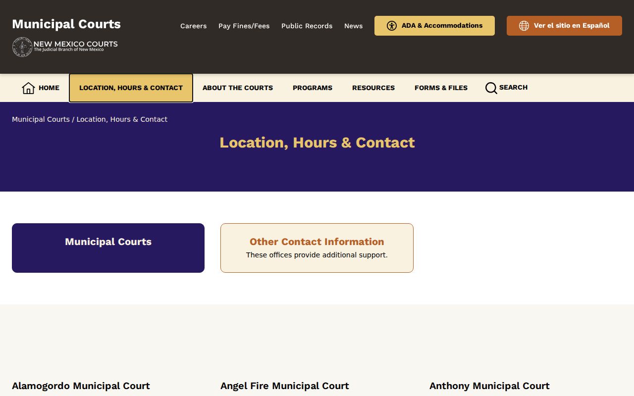 Dexter court docket contact records