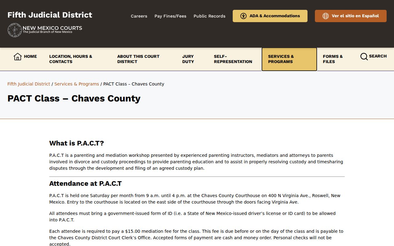 Hagerman court docket Chaves program records